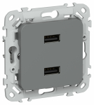 FLITE Роз. USB AA 2,1А РЮ-2-ФлМА м/а IEK FLITE Роз. USB AA 2,1А РЮ-2-ФлМА м/а IEK