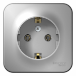 Розетка 1гн с З/К о/у алюминий 16А IP20 Blanca Systeme Electric