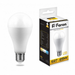 Лампа светодиодная, (25W) 230V E27 2700K A65, LB-100
