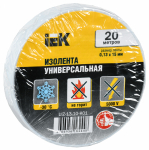 Изолента белая 15/20м IEK (1/10/200)