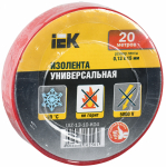 Изолента красная 15/20м IEK (1/10/200)