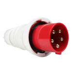 Вилка силовая (CEE) 5Р 400 В (50+60 ГЦ) КРАСНАЯ 6ч прямая пластик IP67 КЭАЗ