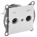 GUSI Ugra МЕХАНИЗМ розетки TV+ SAT, оконечной, скрытая  установка. Цвет белый.