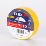 Изолента ПВХ 19мм-20м желтая PLEXUP