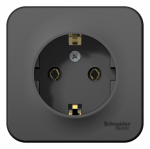 Розетка 1гн с З/К о/у антрацит 16А IP20 Blanca Systeme Electric