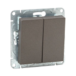 Механизм выключателя, двухклавишный, мокко Эпика EKF