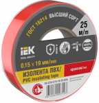 Изолента красная 19/25м IEK (1/10/160)