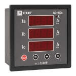 Амперметр AD-963s цифровой на панель 96x96 (квадратный вырез) трехфазный в коротком корпусе EKF PROxima