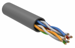 UTP 4PR 24AWG CAT5е информационный (0,51мм медь) solid PVC серый (305м/бухта) ITK (1/1)