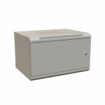 WRline Шкаф настенный 19-дюймовый (19"), 9U, 500x600х450мм, цельнометаллическая дверь с замком, цвет серый (RAL 7035) (разобранный)