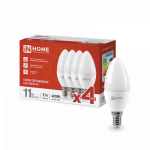 Лампа светодиодная LED-СВЕЧА-VC 4PACK 8Вт 230В Е14 4000К 760Лм (4шт./упак) IN HOME Лампа светодиодная LED-СВЕЧА-VC 4PACK 8Вт 230В Е14 4000К 760Лм (4шт./упак) IN HOME