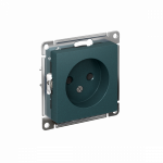Розетка 1гн без З/К шторки с/у изумруд механизм 16А AtlasDesign Systeme Electric