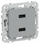 FLITE Роз. USB AA 2,1А РЮ-2-ФлС сер. IEK FLITE Роз. USB AA 2,1А РЮ-2-ФлС сер. IEK