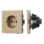 Механизм электрической розетки SCT-TENDO-MEU1-SFPL-GD (230V, 16A) (Arlight, Матовый песочный)