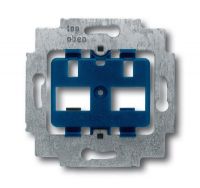 Суппорт для 2-х разъёмов фирмы ITT-Cannon RJ45 кат.5, typ 808 RJ45 Mark III, с синим цоколем, без распорок