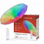 Светильник светодиодный COMFORT DIAMOND-RGB 55Вт 230В 3000-6500K 4400Лм 385x75мм с пультом дистанционного управления IN HOME Снят Светильник светодиодный COMFORT DIAMOND-RGB 55Вт 230В 3000-6500K 4400Лм 385x75мм с пультом дистанционного управления IN HOME Снят