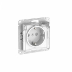 ATLASDESIGN AQUA РОЗЕТКА с заземл. со шт. с прозрач. крышк.,16А, IP44, мех,БЕЛЫЙ