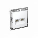 Розетка 2гн комп+комп RJ45+RJ45 с/у белый механизм кат.6А AtlasDesign Systeme Electric Розетка 2гн комп+комп RJ45+RJ45 с/у белый механизм кат.6А AtlasDesign Systeme Electric