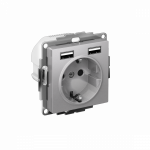 Розетка 1гн с З/К+2хUSB с/у алюминий механизм 16А AtlasDesign Systeme Electric (1/10) Розетка 1гн с З/К+2хUSB с/у алюминий механизм 16А AtlasDesign Systeme Electric (1/10)