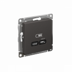 Розетка 1гн USB C с/у базальт механизм высокоскор.заряд. QC PD AtlasDesign Systeme Electric