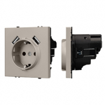 Механизм розетки с USB зарядкой SCT-NOBE-MUAA-SFPL-CA (230V, 16A) (Arlight, Кашемир) Механизм розетки с USB зарядкой SCT-NOBE-MUAA-SFPL-CA (230V, 16A) (Arlight, Кашемир)