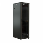 WRline Шкаф напольный 19-дюймовый, 37U, 1833х600х600 мм (ВхШхГ), передняя стеклянная дверь со стальными перфорированными боковинами, задняя дверь спло WRline Шкаф напольный 19-дюймовый, 37U, 1833х600х600 мм (ВхШхГ), передняя стеклянная дверь со стальными перфорированными боковинами, задняя дверь спло