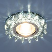 Точечный светодиодный светильник с хрусталем 6037 MR16 BL сапфир/хром (1/50)