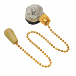 Выключатель для настенного светильника c деревянным наконечником "Gold", индивидуальная упаковка, 1 шт. REXANT