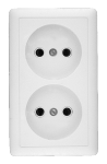 Розетка 2гн без З/К о/у белый 16А IP20 Хит Systeme Electric  (1/112)