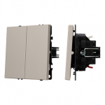 Механизм выключателя двухклавишный проходной SWT-NOBE-MKP2-SFPL-CA (230V, 10A) (Arlight, Кашемир) Механизм выключателя двухклавишный проходной SWT-NOBE-MKP2-SFPL-CA (230V, 10A) (Arlight, Кашемир)