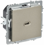 BRITE Роз. USB C 65Вт высокоскор. зар. РЮ12-1-БрШ шамп. IEK