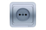 Розетка 1гн без З/К с/у серебро керамика 16А Mimoza Makel (1/12/120)