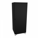 Шкаф напольный разобранный 19   IT-CQE-N 32U 600x800мм, крыша с вырубкой, сплошная металл и сплошная металл, одинарные боковые панели, черный RAL9005