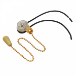 Выключатель для настенного светильника c проводом и деревянным наконечником "Gold", индивидуальная упаковка, 1 шт. REXANT