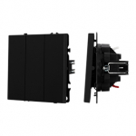 ARL NOBE Выключатель 3 кл софт-тач черный оникс SWT-MK03-SFPL-BK (250V, 10A) (Arlight, -) ARL NOBE Выключатель 3 кл софт-тач черный оникс SWT-MK03-SFPL-BK (250V, 10A) (Arlight, -)