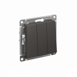 Выключатель 3кл с/у базальт механизм AtlasDesign Systeme Electric (1/20)