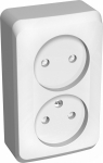 Розетка 2гн без З/К шторки о/у белый 16А IP20 Этюд Schneider Electric