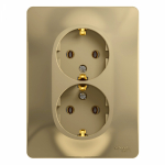 Розетка 2гн с З/К с/у титан в сборе 16А Glossa Systeme Electric (1/10/60) Розетка 2гн с З/К с/у титан в сборе 16А Glossa Systeme Electric (1/10/60)