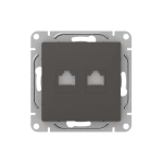 Механизм розетки RJ45 - 2шт, (cat5), мокко Эпика EKF Механизм розетки RJ45 - 2шт, (cat5), мокко Эпика EKF