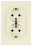 Розетка ЭРА Arktik 16-2104-02 двойная с заземлением 2X2P+E Schuko 16А-250В слоновая кость