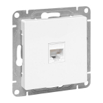 Розетка/коробка коммуникационная крепление в распор и на шурупах rj45 5e белый EKF Эпика