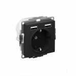 Розетка 1гн с З/К+2хUSB с/у карбон механизм AtlasDesign Systeme Electric (1/10) Розетка 1гн с З/К+2хUSB с/у карбон механизм AtlasDesign Systeme Electric (1/10)