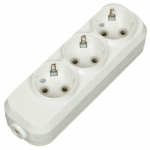 Колодка К3-3100 с/з 3 розетки 16А 250В белая PLEXUP