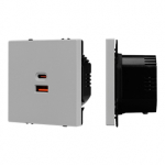 ARL NOBE USB Розетка тип A+C софт-тач никель SCT-MUAC-SFPL-FC-IS (65W, QC3) (Arlight, -) ARL NOBE USB Розетка тип A+C софт-тач никель SCT-MUAC-SFPL-FC-IS (65W, QC3) (Arlight, -)