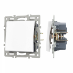 Механизм выключателя одноклавишный перекрёстный SWT-MKX1-PL-WH (250V, 16A) (Arlight, -) Механизм выключателя одноклавишный перекрёстный SWT-MKX1-PL-WH (250V, 16A) (Arlight, -)
