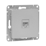 Розетка/коробка коммуникационная крепление в распор и на шурупах rj45 5e алюминий EKF Эпика