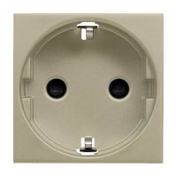 Розетка ABB Zenit 1-мест. 2мод. механизм с накладкой с З/К скр. уст-ки16А 220-250В со шторками IP21 шампань
