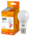 Лампа светодиод 7Вт груша А60 Е27 3000К 630Лм матовая IEK (10/100)