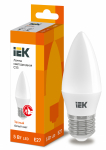 Лампа светодиод 5Вт свеча Е27 3000К 450Лм матовая IEK (10/100)