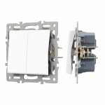 Механизм выключателя двухклавишный непроходной SWT-MK02-PL-WH (250V, 16A) (Arlight, -) Механизм выключателя двухклавишный непроходной SWT-MK02-PL-WH (250V, 16A) (Arlight, -)